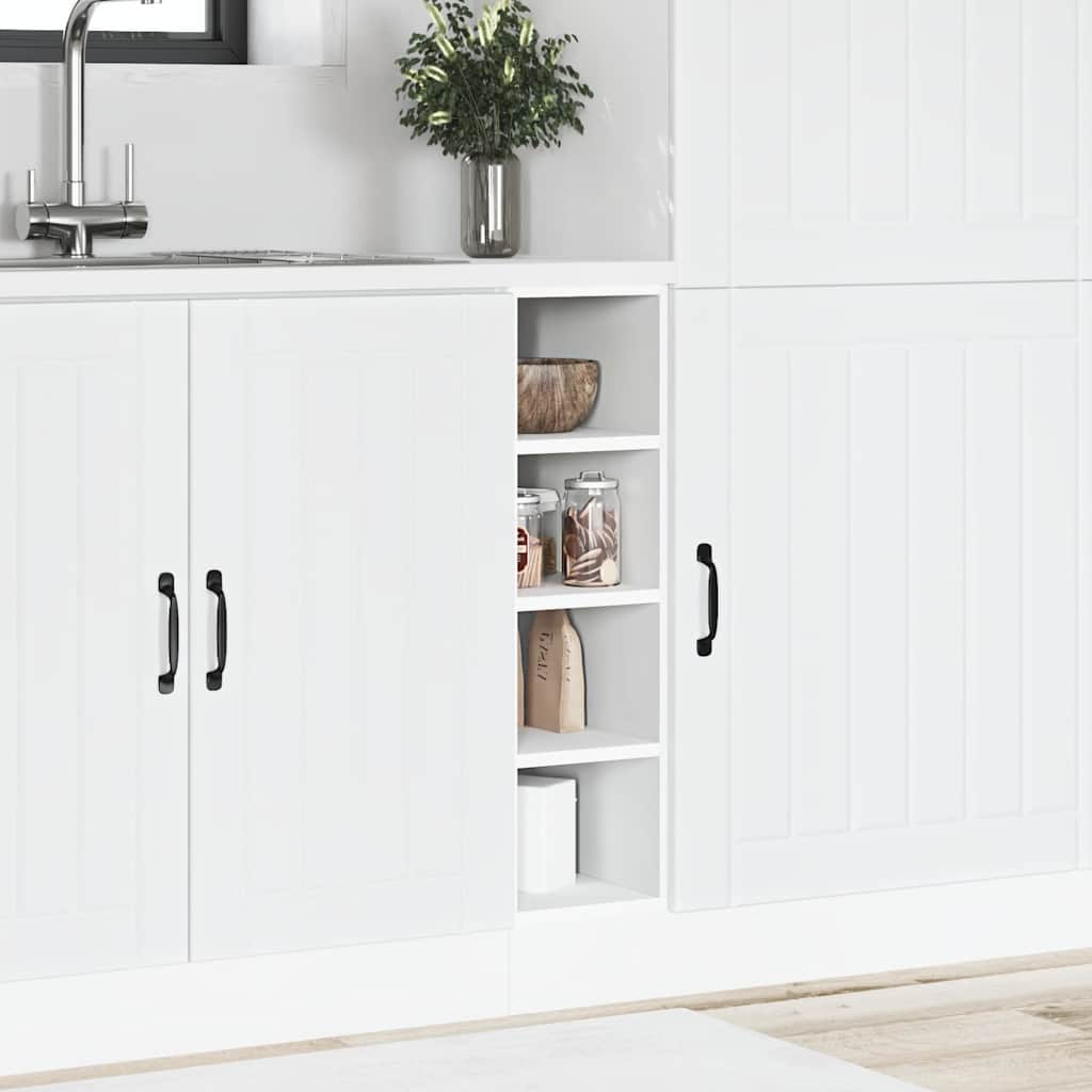 Meuble bas Riga Blanc 20x44,5x81,5 cm en matériau à base de bois
