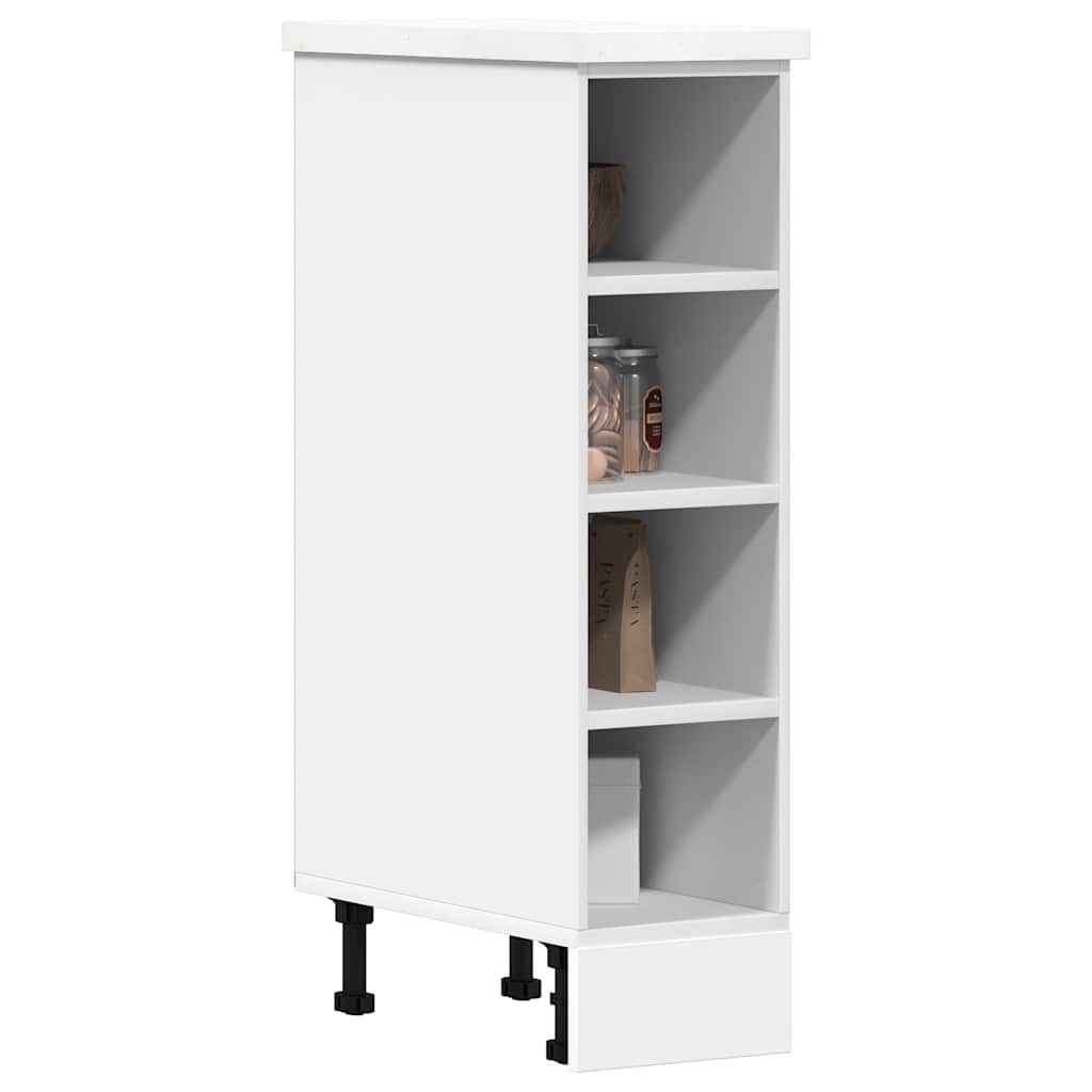 Meuble bas Riga Blanc 20x44,5x81,5 cm en matériau à base de bois