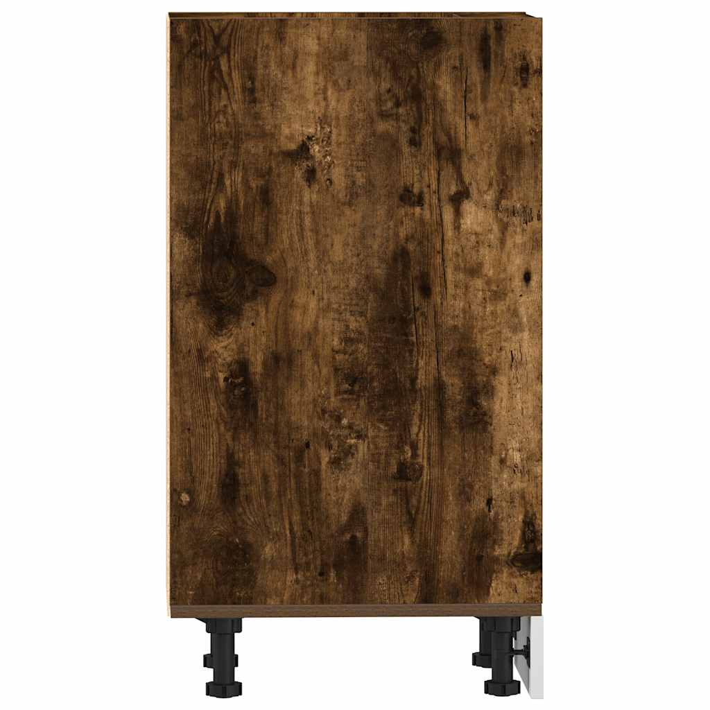 Meuble bas Riga chêne fumé 20x44,5x81,5 cm matériau bois