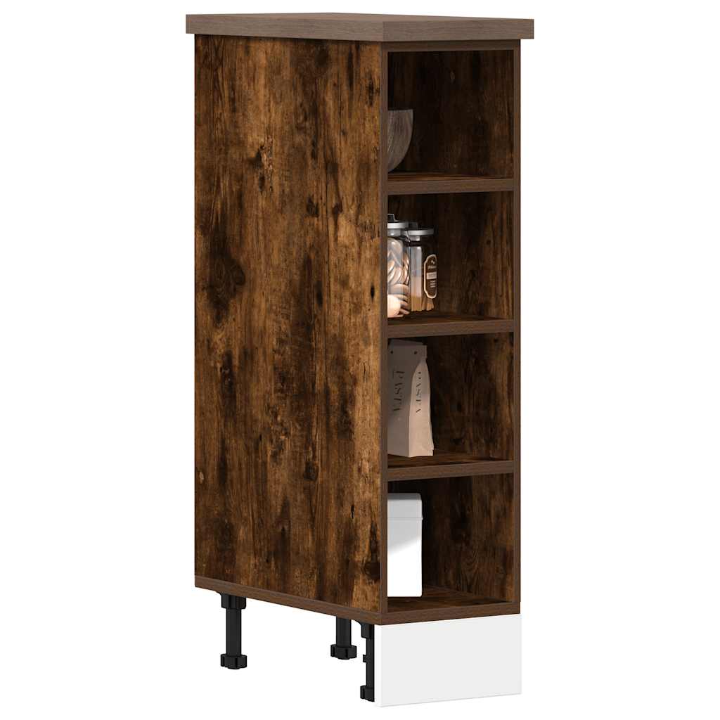 Meuble bas Riga chêne fumé 20x44,5x81,5 cm matériau bois