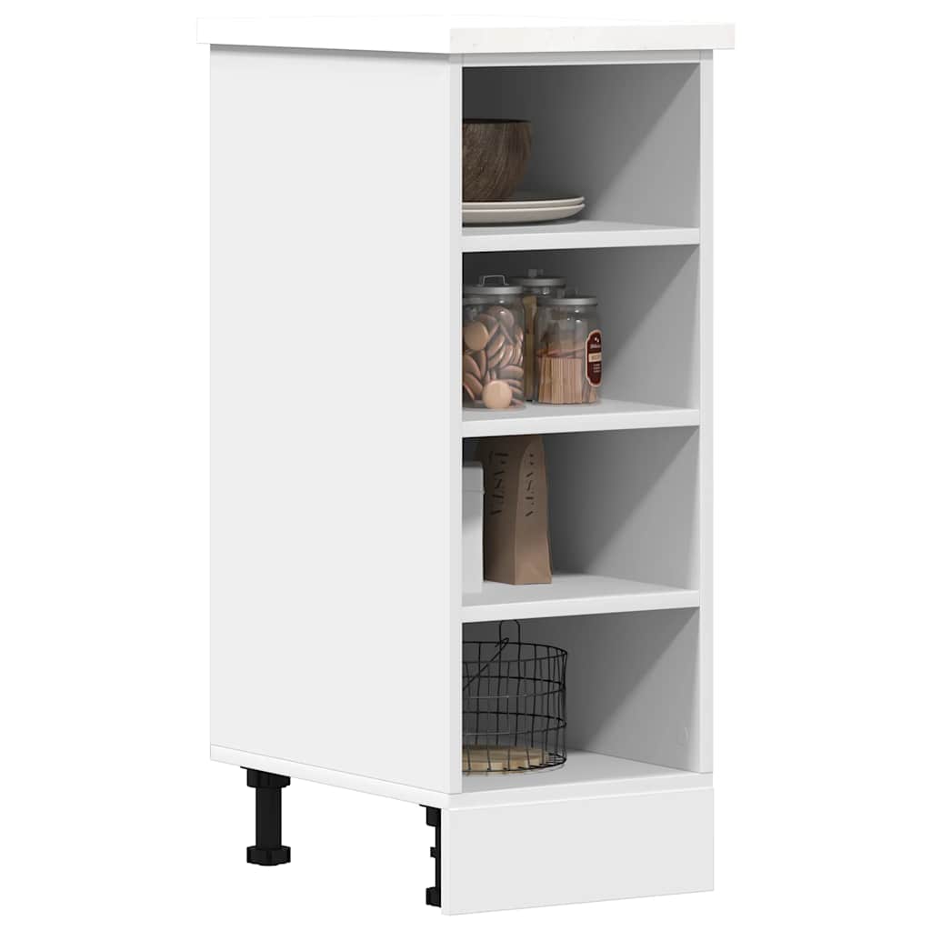 Meuble bas Riga Blanc 30x44,5x81,5 cm en matériau à base de bois