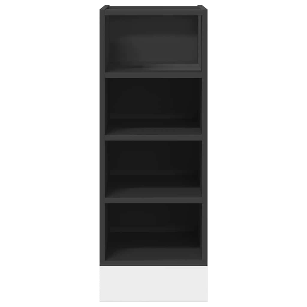 Meuble bas Riga Noir 30x44,5x81,5 cm matériau à base de bois