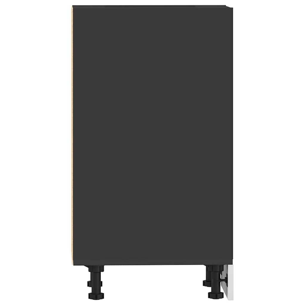 Meuble bas Riga Noir 30x44,5x81,5 cm matériau à base de bois