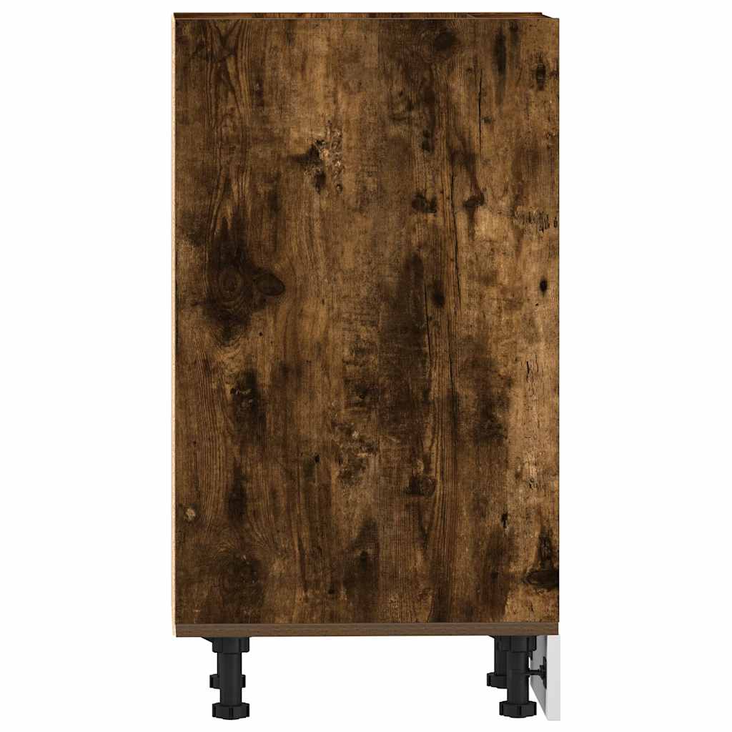 Meuble bas Riga chêne fumé 30x44,5x81,5 cm matériau bois