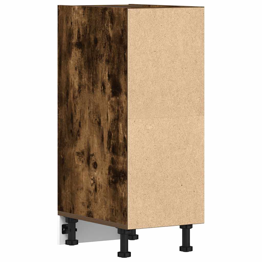 Meuble bas Riga chêne fumé 30x44,5x81,5 cm matériau bois