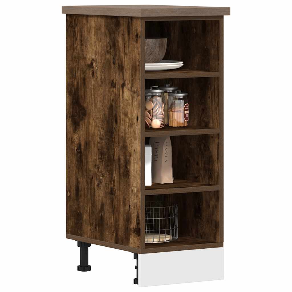 Meuble bas Riga chêne fumé 30x44,5x81,5 cm matériau bois