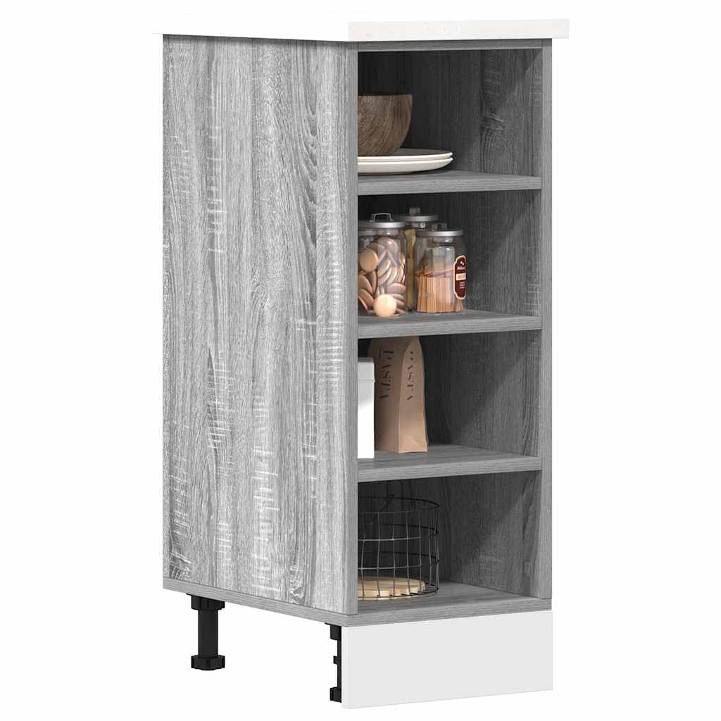 Meuble bas Riga Gris Sonoma 30x44,5x81,5 cm bois
