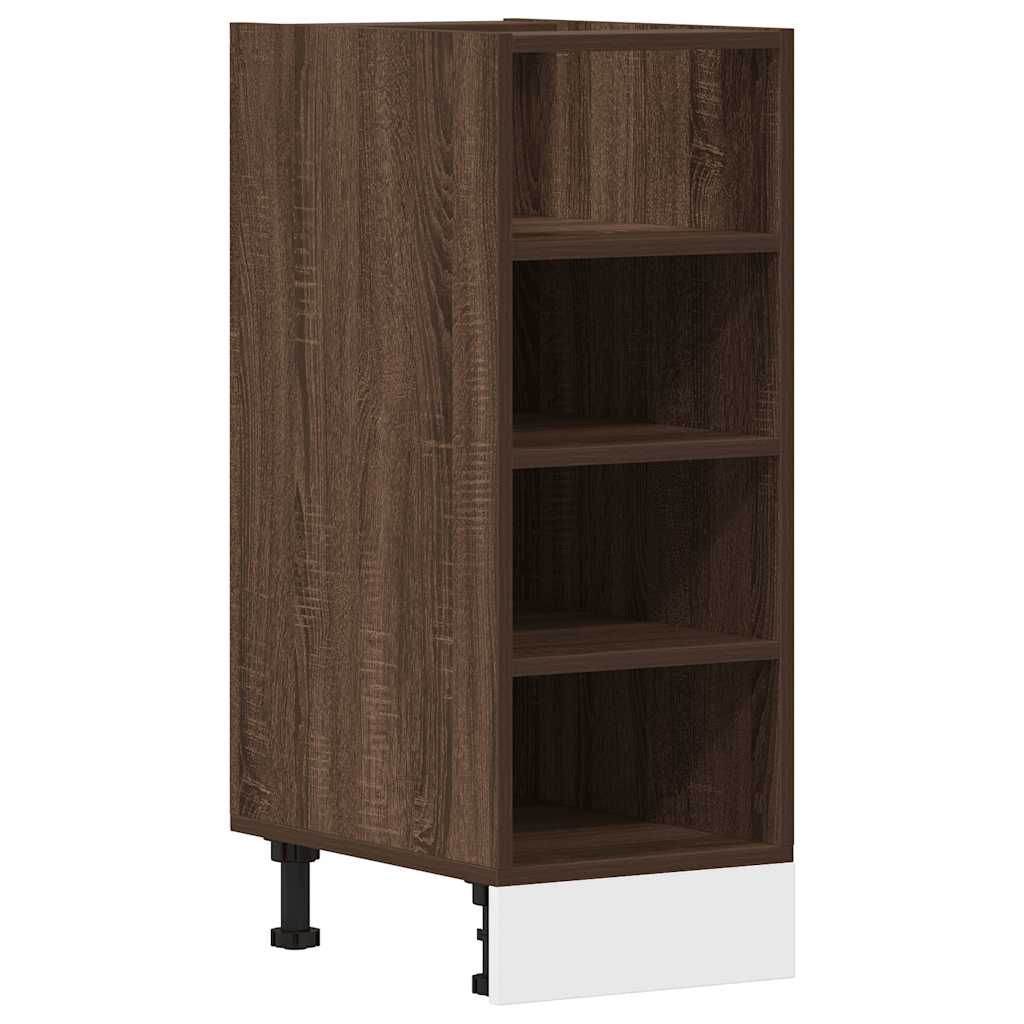 Meuble bas Riga aspect chêne brun 30x44,5x81,5 cm matériau bois