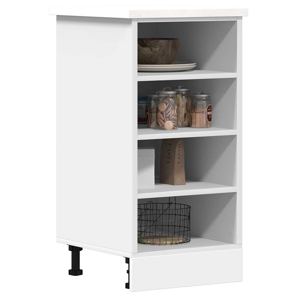 Meuble bas Riga Blanc 40x44,5x81,5 cm en matériau à base de bois