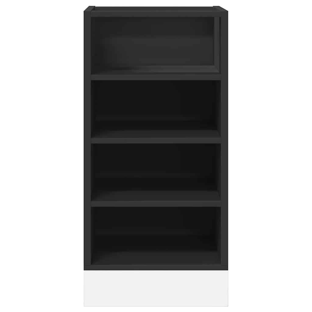 Meuble bas Riga Noir 40x44,5x81,5 cm matériau à base de bois