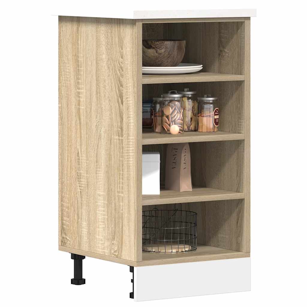 Meuble bas Riga chêne Sonoma 40x44,5x81,5 cm matériau bois