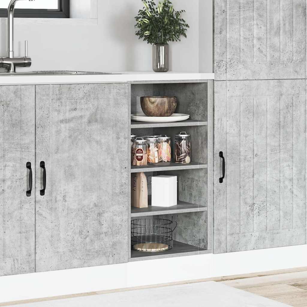Meuble bas Riga gris béton 40x44,5x81,5 cm matériau bois