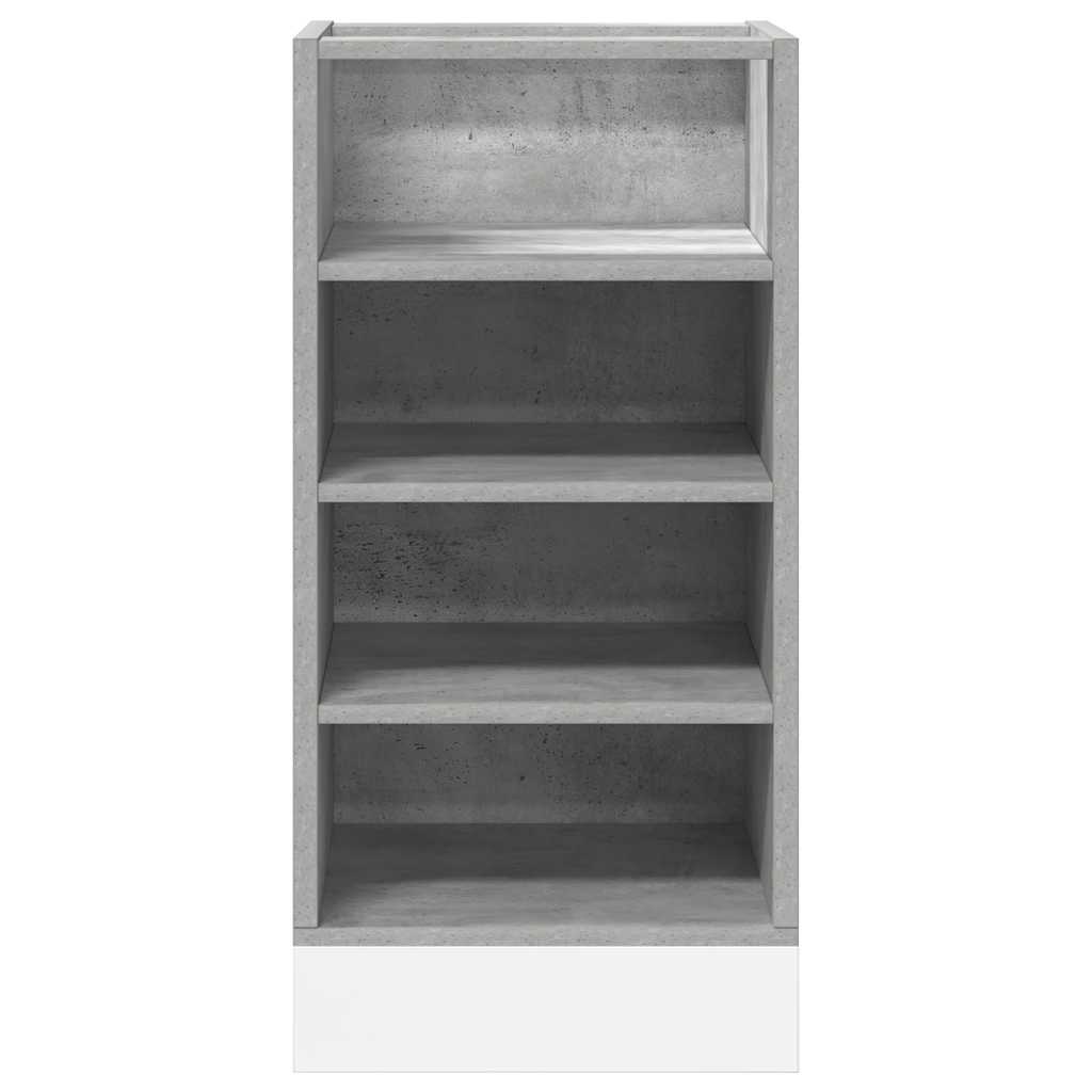 Meuble bas Riga gris béton 40x44,5x81,5 cm matériau bois