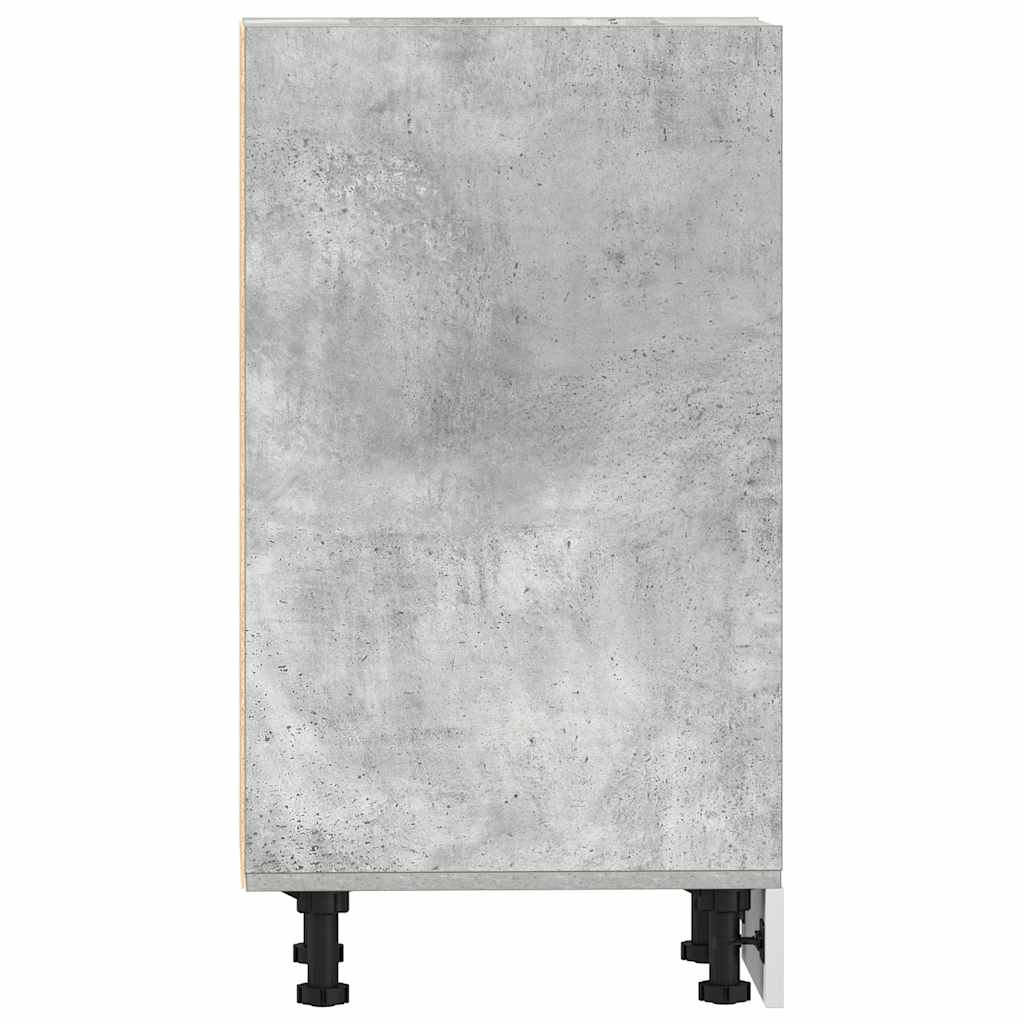 Meuble bas Riga gris béton 40x44,5x81,5 cm matériau bois