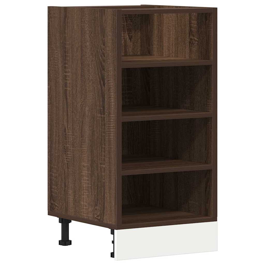 Meuble bas Riga aspect chêne brun 40x44,5x81,5 cm matériau bois