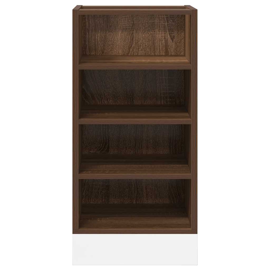Meuble bas Riga aspect chêne brun 40x44,5x81,5 cm matériau bois