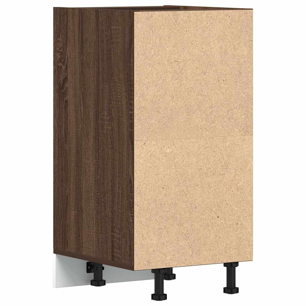 Meuble bas Riga aspect chêne brun 40x44,5x81,5 cm matériau bois