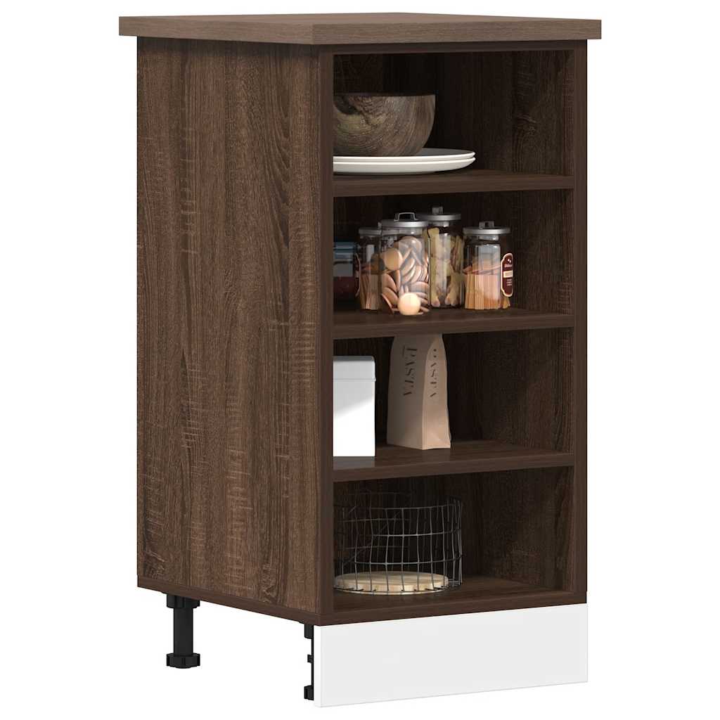 Meuble bas Riga aspect chêne brun 40x44,5x81,5 cm matériau bois