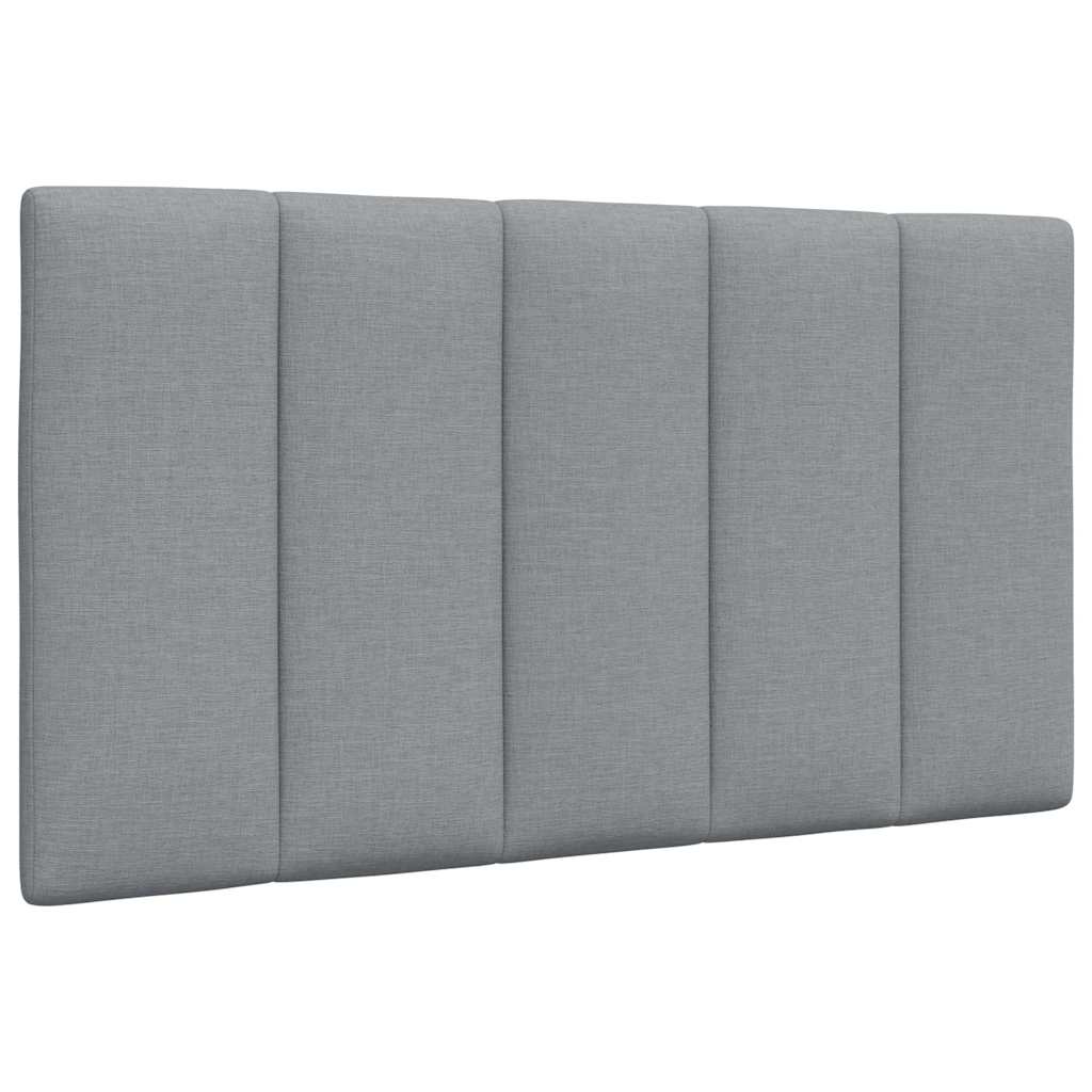 Bett mit Matratze "Hanko" Hellgrau 80x200 cm Stoff
