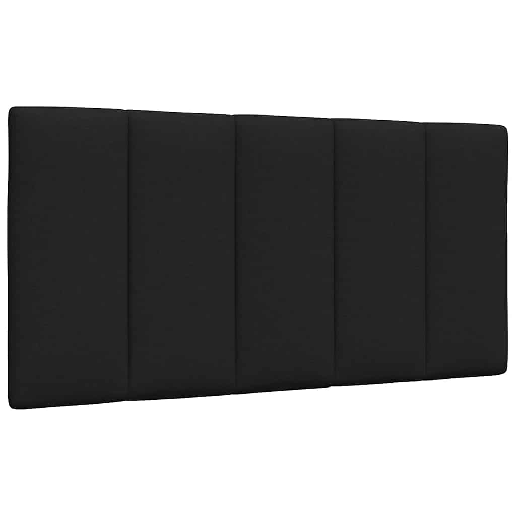 Bed with mattress black 100x200 cm fabric