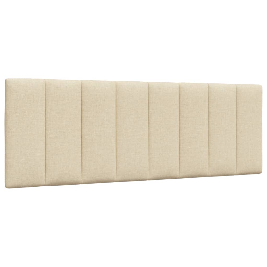 Bett mit Matratze "Hanko" Creme 140x190 cm Stoff