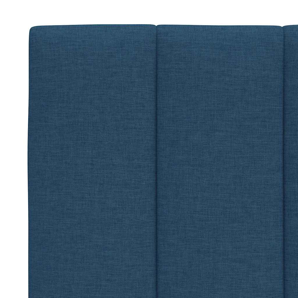 Bett mit Matratze "Hanko" Blau 140x200 cm Stoff