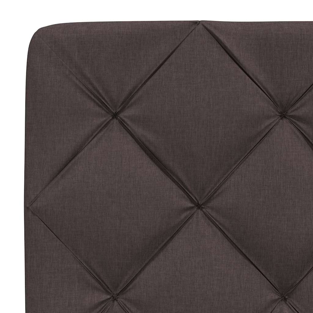 Bett mit Matratze Dunkelbraun 90x190 cm Stoff