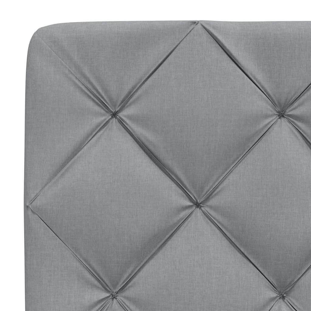 Bed with mattress light grey 100x200 cm fabric