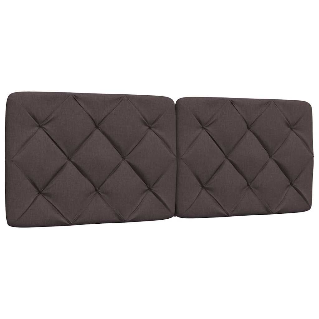Bett mit Matratze Dunkelbraun 140x190 cm Stoff