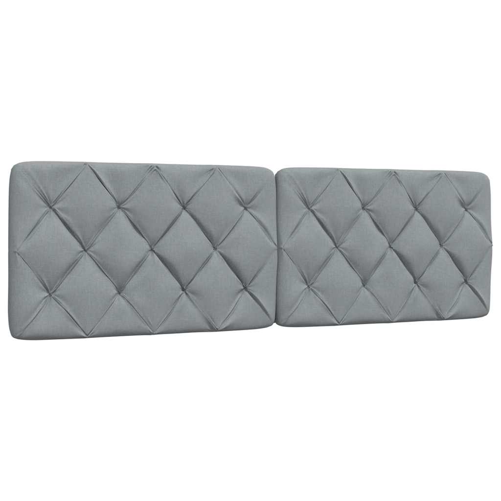 Bett mit Matratze Hellgrau 160x200 cm Stoff
