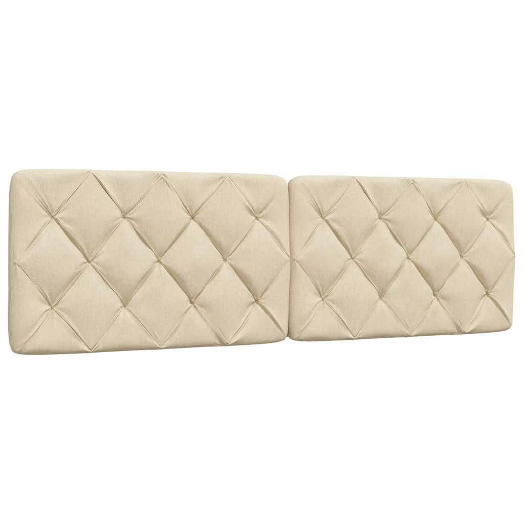 Bett mit Matratze Creme 160x200 cm Stoff