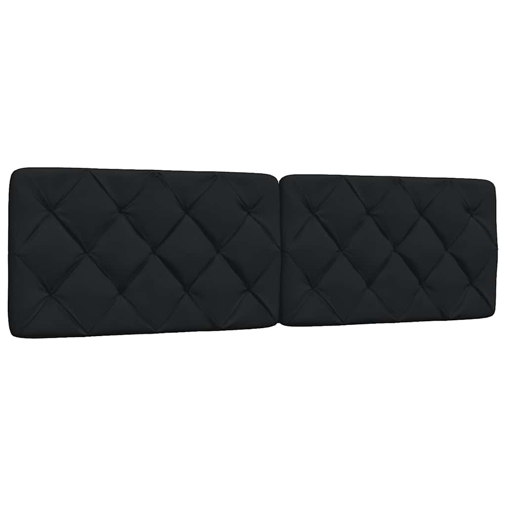 Bett mit Matratze Schwarz 180x200 cm Stoff