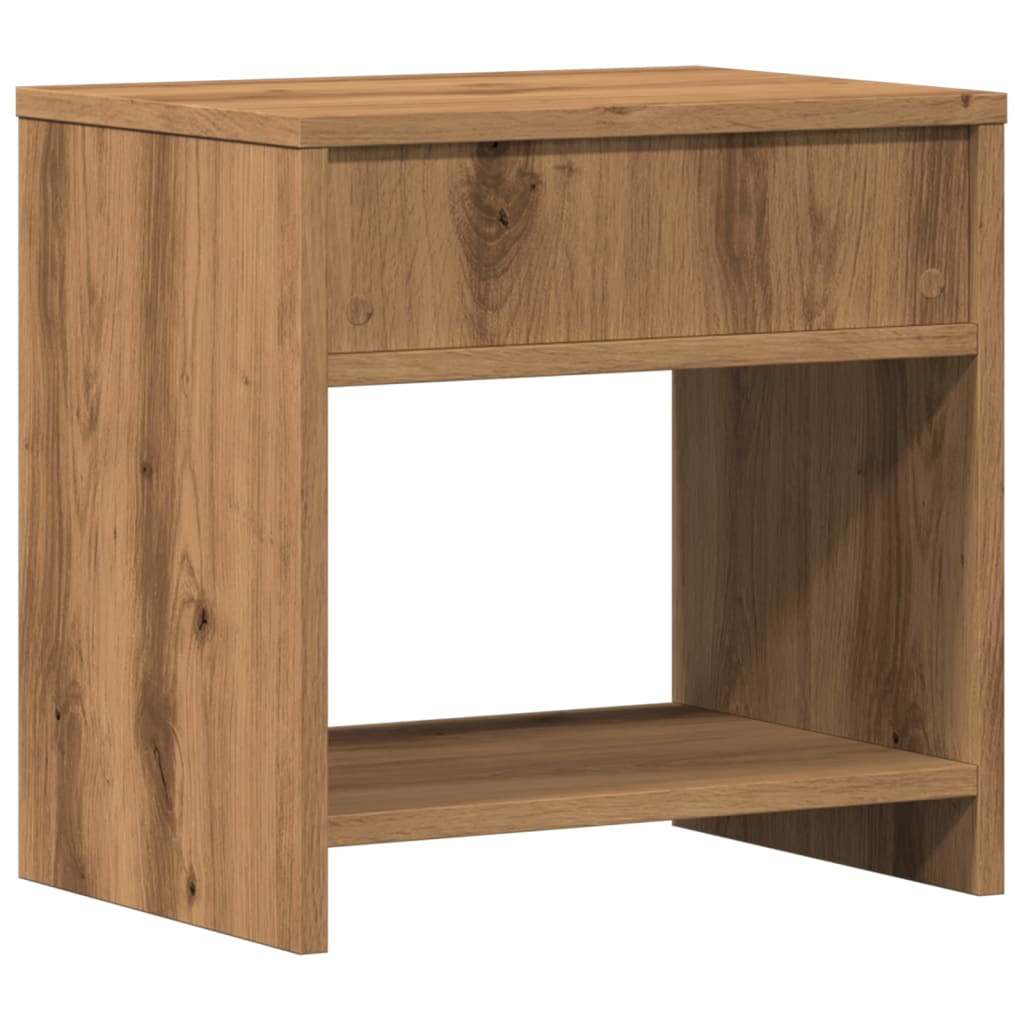 Bedside tables 2 pcs. Artisan oak 40x30x40 cm wood material