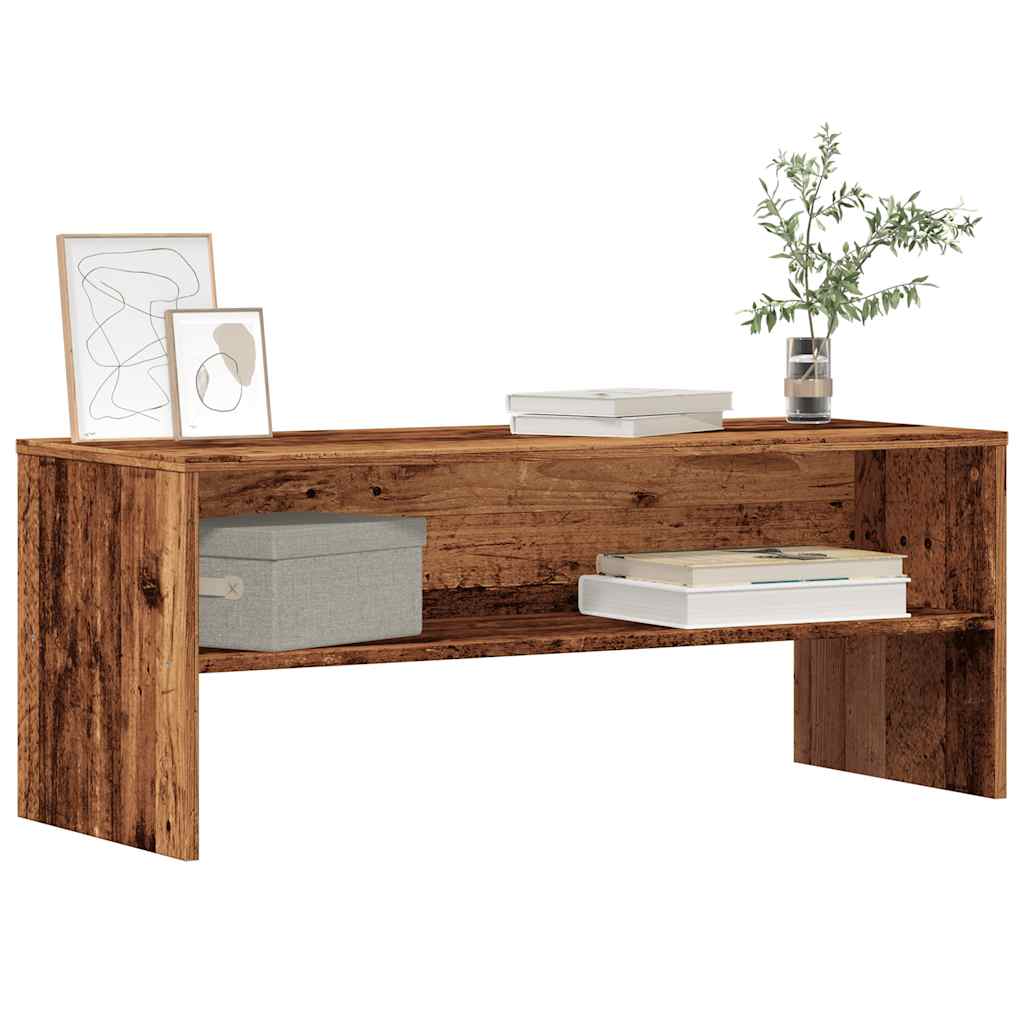 TV shelf old wood look 100x40x40 cm wood material
