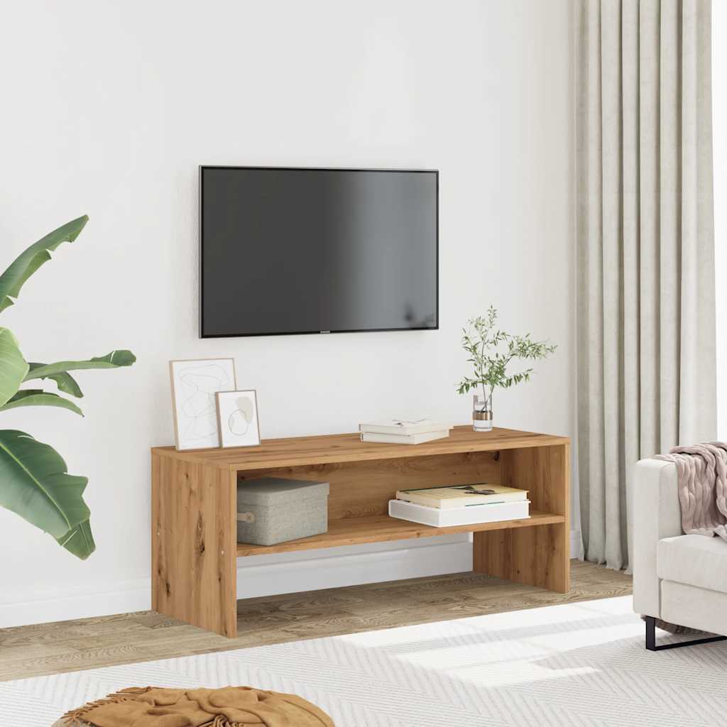 TV shelf Artisan oak 100x40x40 cm wood material