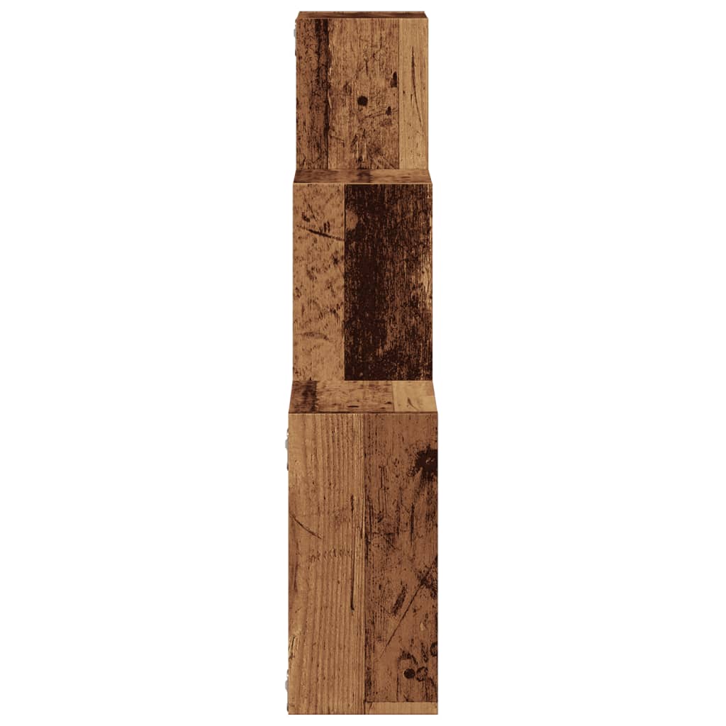 Étagères cubiques aspect bois de récupération 68x15x68 cm en matériau bois