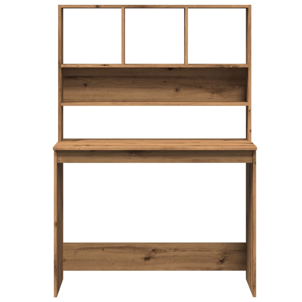 Desk with shelf Artisan oak 102x45x148cm wood material
