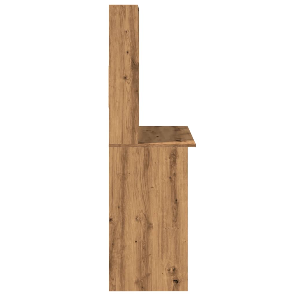 Desk with shelf Artisan oak 102x45x148cm wood material