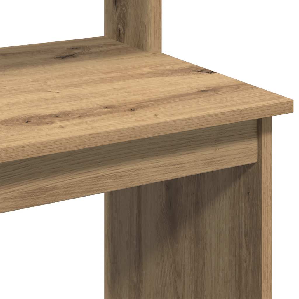 Desk with shelf Artisan oak 102x45x148cm wood material