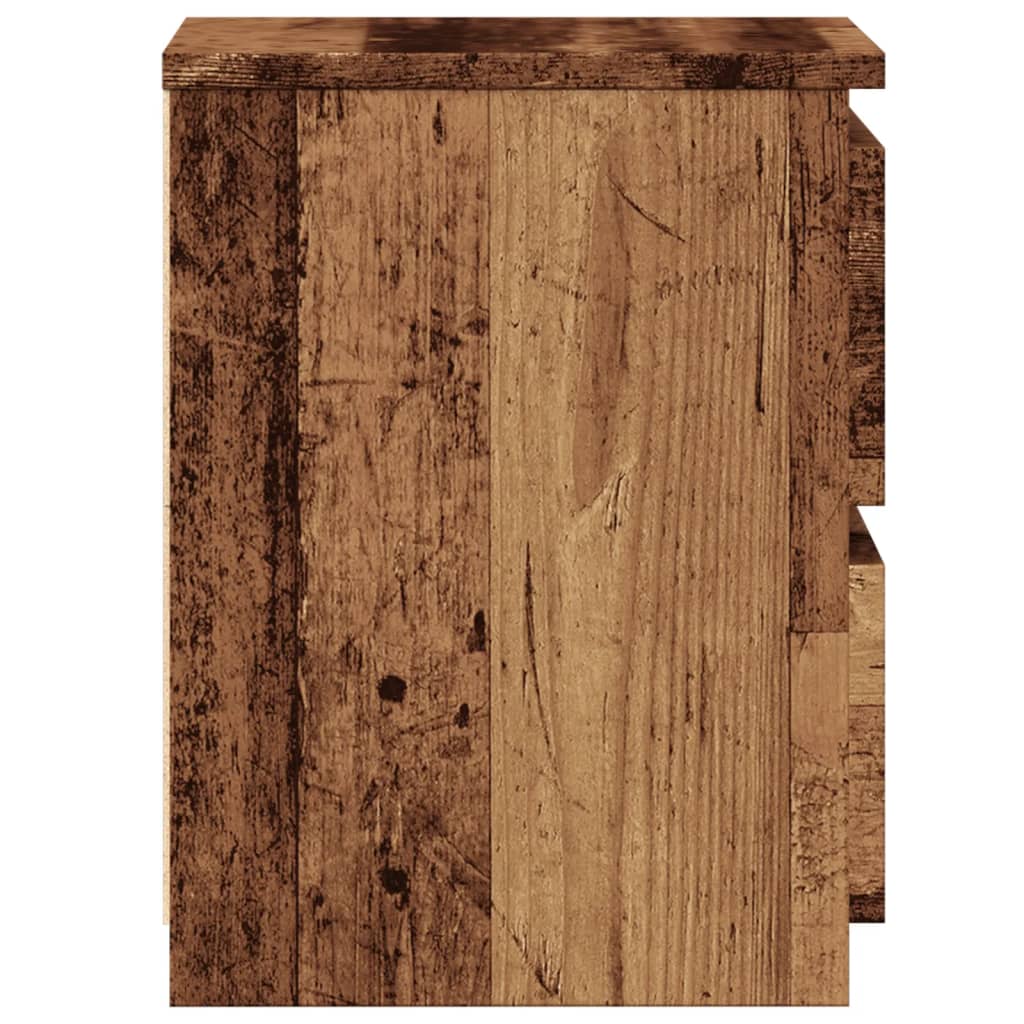 Bedside tables 2 pcs. Old wood look 30×30×40 cm wood material