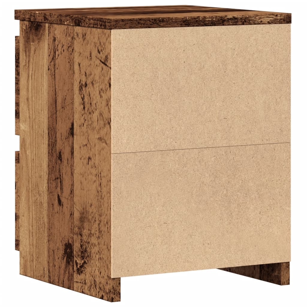 Bedside tables 2 pcs. Old wood look 30×30×40 cm wood material