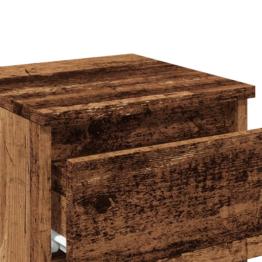 Bedside tables 2 pcs. Old wood look 30×30×40 cm wood material