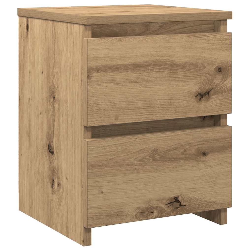 Bedside tables 2 pcs. Artisan oak 30x30x40 cm wood material