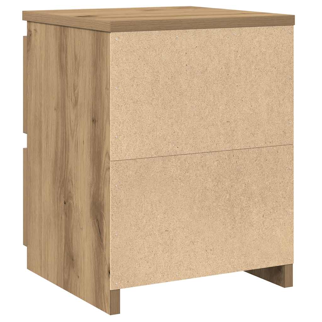 Bedside tables 2 pcs. Artisan oak 30x30x40 cm wood material