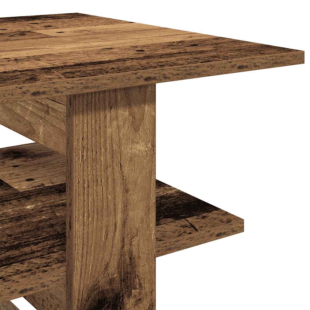Table basse aspect bois de récupération 102x55x42 cm en bois