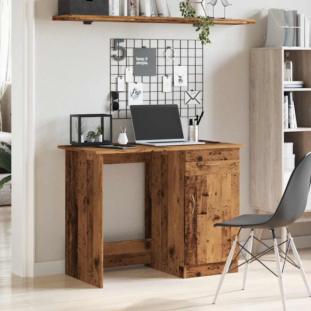 Desk old wood look 100x50x76 cm wood material