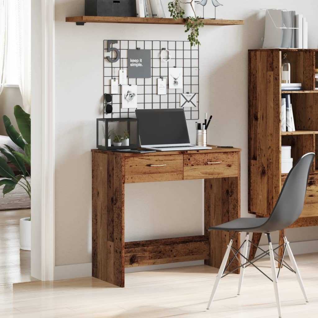 Desk old wood look 80x40x75 cm wood material