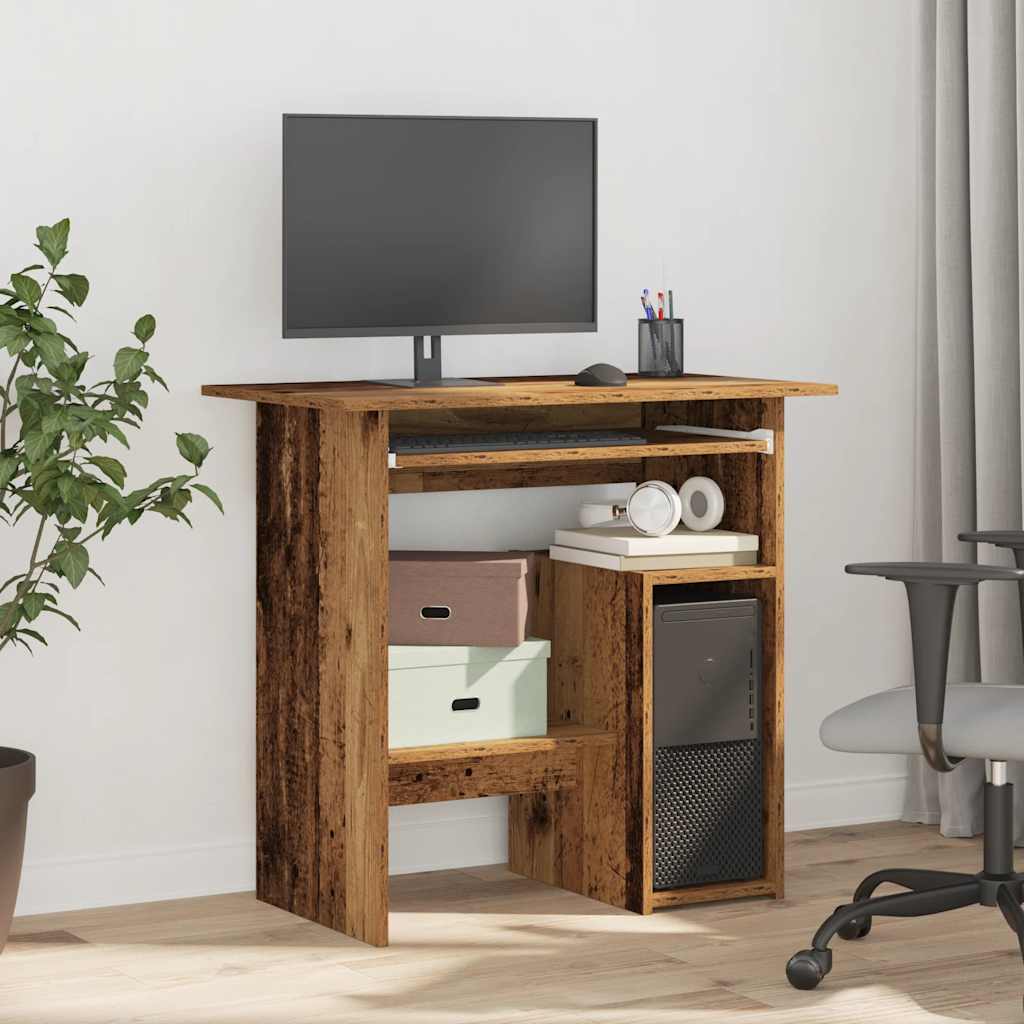 Desk reclaimed wood look 80x45x74 cm wood material