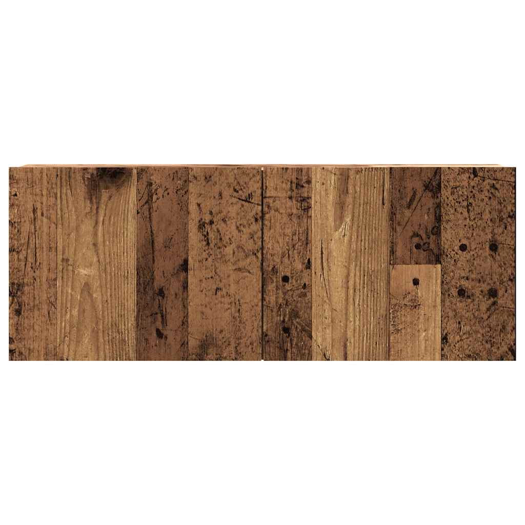 TV wall cabinet reclaimed wood look 80x30x30 cm wood-based material
