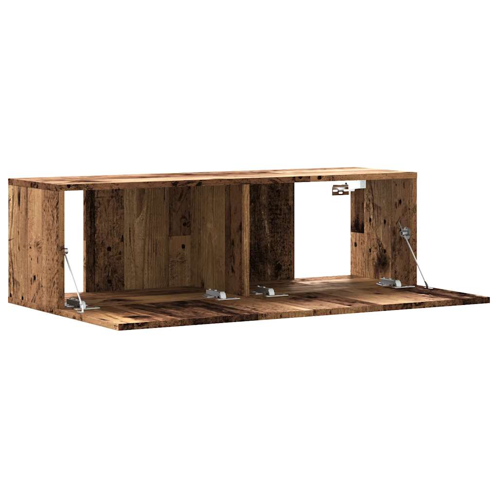 TV wall cabinet old wood look 100x30x30 cm wood material